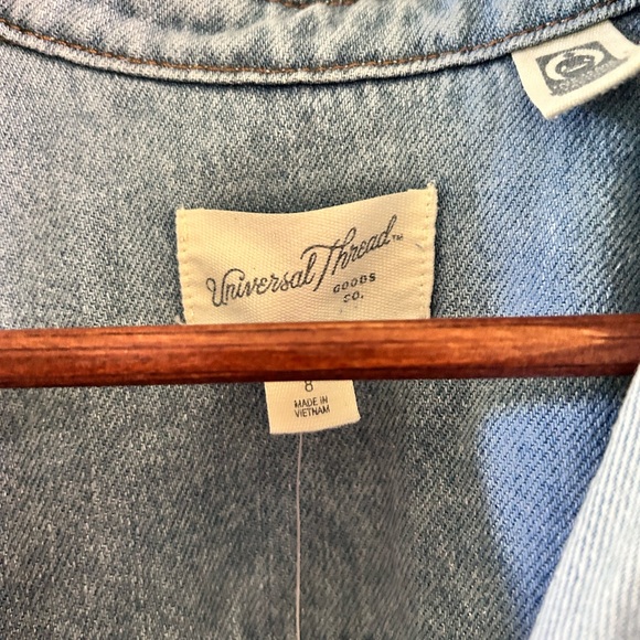 Women's Short Sleeve Romper - Universal Thread™ Light Wash - Picture 5 of 7